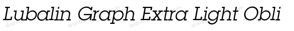 Lubalin Graph Extra Light Oblique BT字体转换